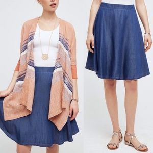 Anthropologie Denim Circle Skirt - XS